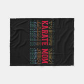 Karate Moeder Grappige Gelaagde Tekst Moeder Mama  Fleece Deken (Voorkant (Horizontaal))