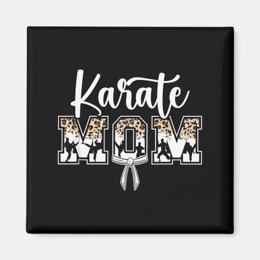 Karate Moeder Karate Mama Karate Moeder Magneet (Voorkant)