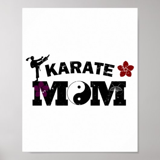 Karate Moeder T Shirt Poster (Voorkant)