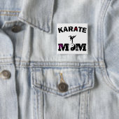 Karate MOEDER Vierkante Button 5,1 Cm (In situ)