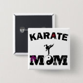 Karate MOEDER Vierkante Button 5,1 Cm (Voorkant /achterkant)