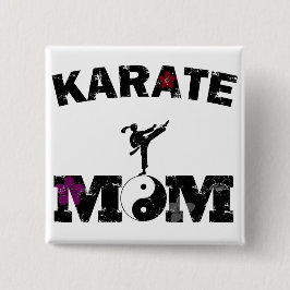 Karate MOEDER Vierkante Button 5,1 Cm