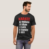 Karate Mokuso Kihon Kata Kumite Training  Shotokan T-shirt (Voorkant volledig)
