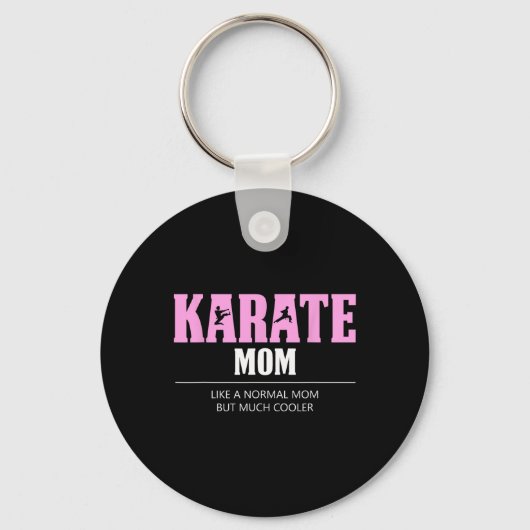 Karate Mom Funny Cooler Sleutelhanger (Voorkant)