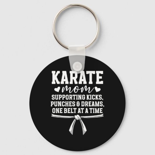 Karate Mom Karate Mama Beste Karate Moeder Sleutelhanger (Voorkant)