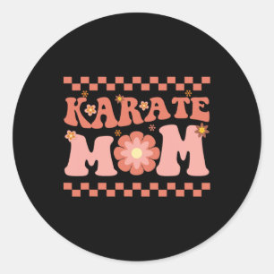 Karate Mom Karate Speler Martial Art Lover Karate Ronde Sticker
