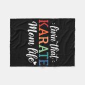 Karate Mom leven Retro - Fleece Deken (Voorkant (Horizontaal))