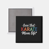 Karate Mom leven Retro - Magneet (Voorkant / Achterkant)