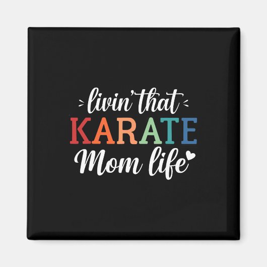 Karate Mom leven Retro - Magneet (Voorkant)
