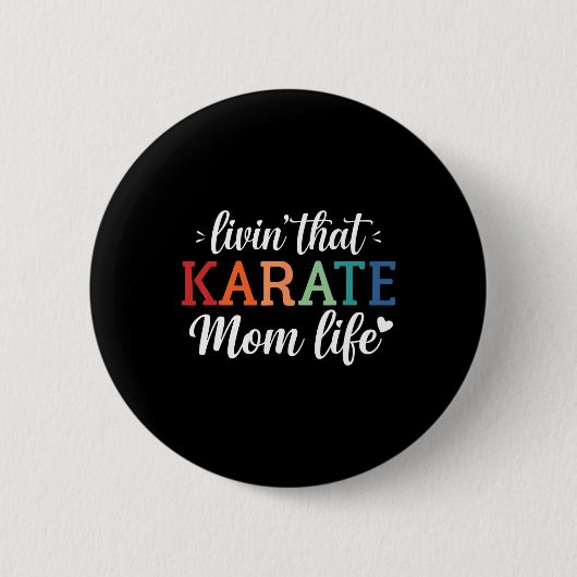 Karate Mom leven Retro - Ronde Button 5,7 Cm (Voorkant)