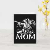 Karate Mom Martial Arts Moeder Familie Bonding Kaart (Gele Bloem)