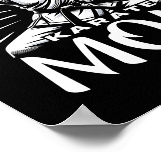 Karate Mom Martial Arts Moeder Familie Bonding Poster (Hoek)