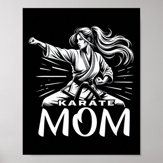 Karate Mom Martial Arts Moeder Familie Bonding Poster (Voorkant)