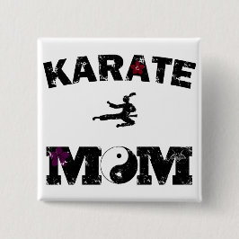 Karate MOM Vierkante Button 5,1 Cm