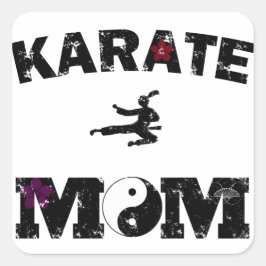 Karate MOM Vierkante Sticker