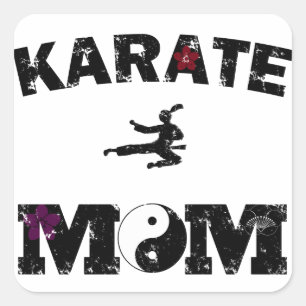 Karate MOM Vierkante Sticker
