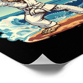 Karate Monkey Beach Kickboksen Jiu-jitsu Mma Marti Poster (Hoek)