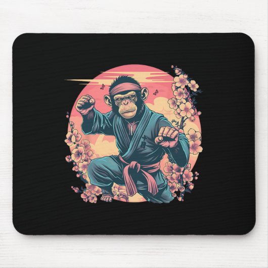 Karate Monkey Sakura Jiu-jitsu Mma Vechtkunst Ki Muismat (Voorkant)