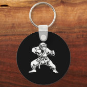 Karate Monkey Taekwondo Kickboksen Mma Judo Monkey Sleutelhanger (Voorkant)