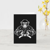 Karate Monkey Tekening Kickboksen Jiu-jitsu MMA Ma Kaart (Gele Bloem)