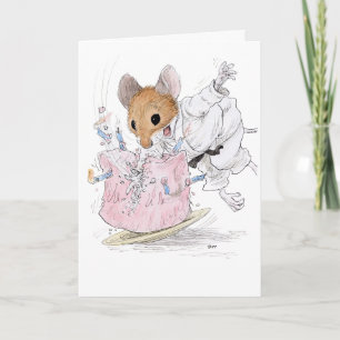 Karate Mouse Verjaardag Kaart