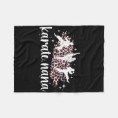 Karate Nana Leopard Karate Nana Grandma Fleece Deken (Voorkant (Horizontaal))