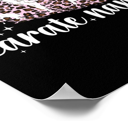 Karate Nana Leopard Karate Nana Grandma Poster (Hoek)