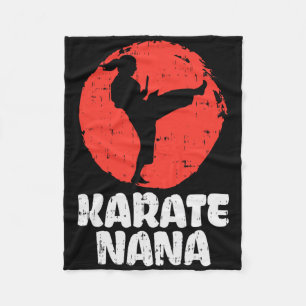 Karate Nana Ponytail Kick Japanese Martial Arts Gr Fleece Deken