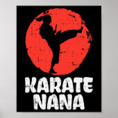 Karate Nana Ponytail Kick Japanese Martial Arts Gr Poster (Voorkant)