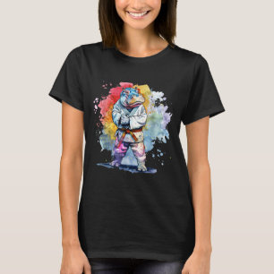 Karate Nijlpaard Dier Mma Taekwondo Vechtkunst T-shirt