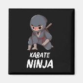 Karate Ninja Boy Funny Martial Arts Sport Magneet (Voorkant)