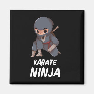 Karate Ninja Boy Funny Martial Arts Sport Magneet