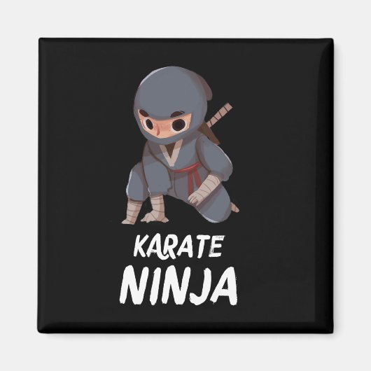 Karate Ninja Boy Funny Martial Arts Sport Magneet (Voorkant)