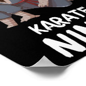 Karate Ninja Boy Funny Martial Arts Sport Poster (Hoek)
