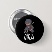 Karate Ninja Boy Funny Martial Arts Sport Ronde Button 5,7 Cm (Voorkant /achterkant)