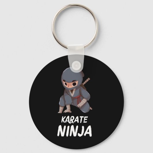 Karate Ninja Boy Funny Martial Arts Sport Sleutelhanger (Voorkant)