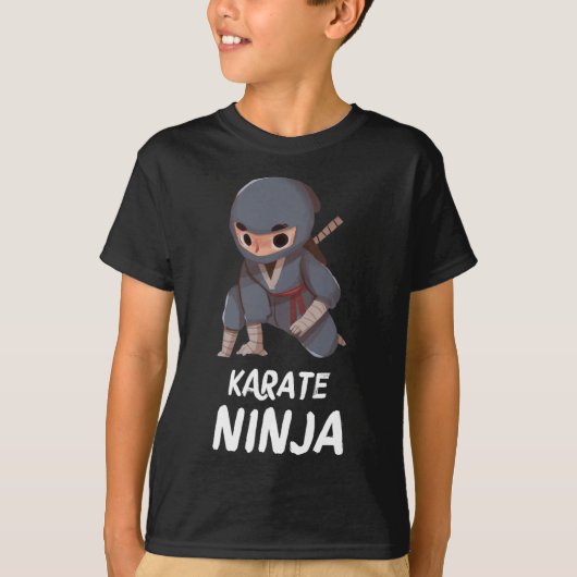 Karate Ninja Boy Funny Martial Arts Sport T-shirt (Voorkant)
