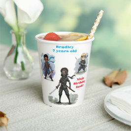 Karate Ninja Boy's Verjaardag Bash Papieren Bekers