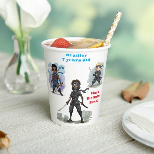Karate Ninja Boy's Verjaardag Bash Papieren Bekers (Insitu)