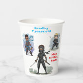 Karate Ninja Boy's Verjaardag Bash Papieren Bekers (Voorkant)