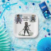 Karate Ninja Boy's Verjaardag Bash Papieren Bordje (Feest)