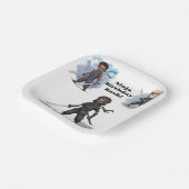 Karate Ninja Boy's Verjaardag Bash Papieren Bordje (Gebogen)