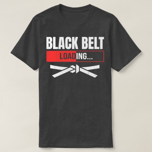 Karate of Taekwondo Black Belt Loading Funny Marti T-shirt (Design voorkant)