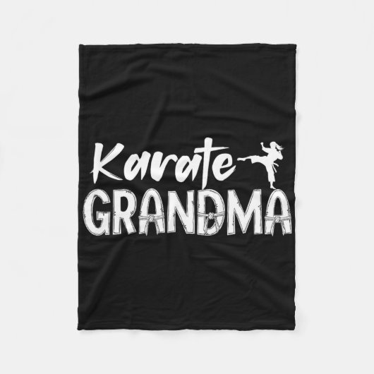 Karate Oma Waardering Karate Grootmoeder Fleece Deken (Voorkant)
