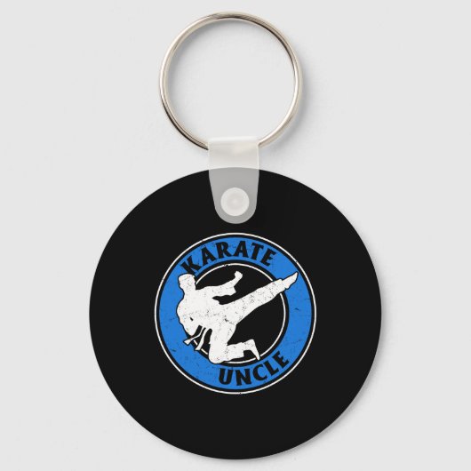 Karate Oom Karate Vechten Oom Karate Fighter Sleutelhanger (Voorkant)