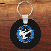 Karate Oom Karate Vechten Oom Karate Fighter Sleutelhanger (Voorkant)