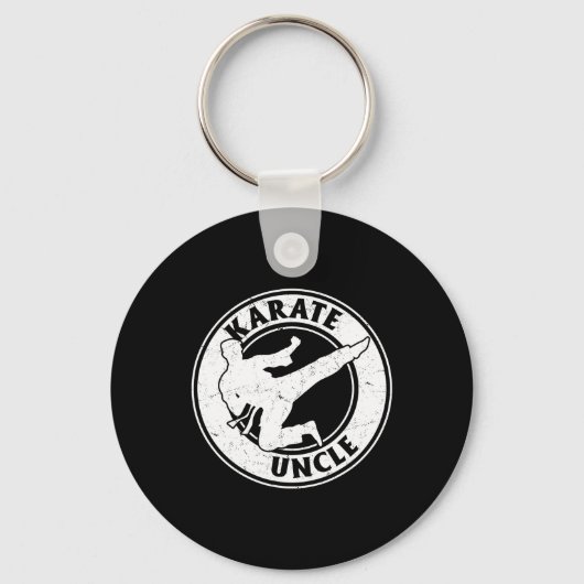 Karate Oom Karate Vechten Oom Karate Sleutelhanger (Voorkant)