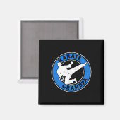 Karate Opa Karate Vechten Opa Karate Vechten Magneet (Voorkant / Achterkant)