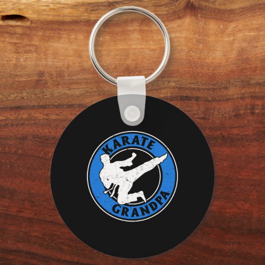 Karate Opa Karate Vechten Opa Karate Vechten Sleutelhanger (Voorkant)