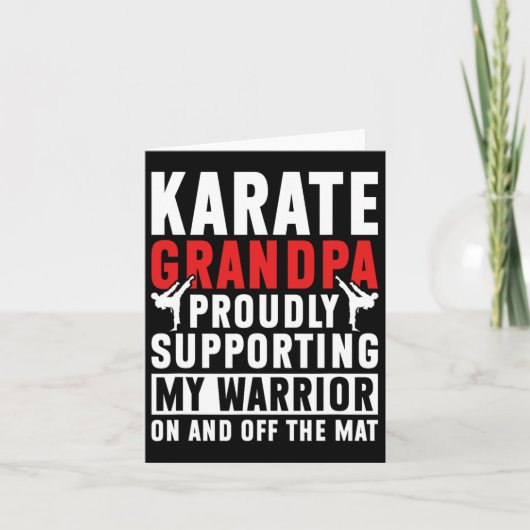 Karate Opa Ondersteunt Mijn Krijger Karate Opa Kaart (Voorkant)